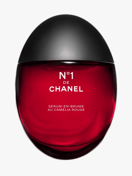 Chanel No.1 de Chanel Serum-in-Mist in branded component on a light gray background